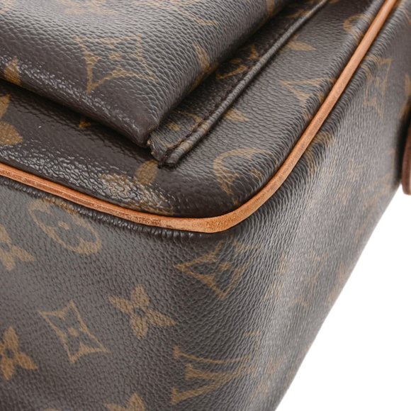 LOUIS VUITTON Louis Vuitton Monogram Vibasite GM Brown M51163 Women's Canvas ... - Picture 9 of 12